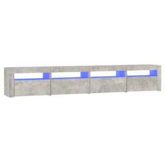 Tv-meubel met LED-verlichting 240x35x40 cm betongrijs 2