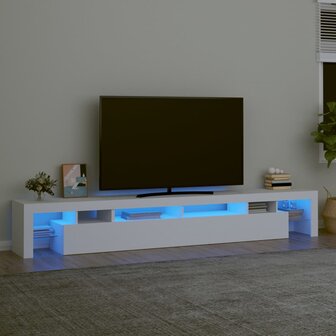 Tv-meubel met LED-verlichting 260x36,5x40 cm wit 1