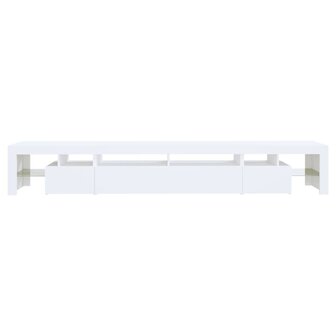 Tv-meubel met LED-verlichting 260x36,5x40 cm wit 9