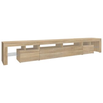 Tv-meubel met LED-verlichting 260x36,5x40cm sonoma eikenkleurig 7