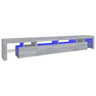 Tv-meubel met LED-verlichting 260x36,5x40 cm grijs sonoma eiken 2