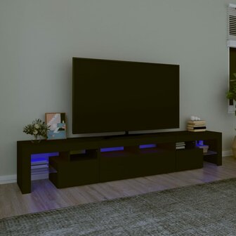 Tv-meubel met LED-verlichting 230x36,5x40 cm zwart 1