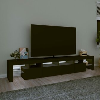 Tv-meubel met LED-verlichting 230x36,5x40 cm zwart 3