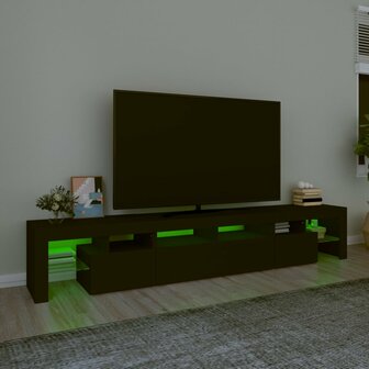 Tv-meubel met LED-verlichting 230x36,5x40 cm zwart 4