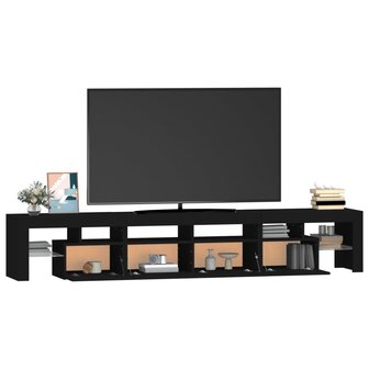 Tv-meubel met LED-verlichting 230x36,5x40 cm zwart 6