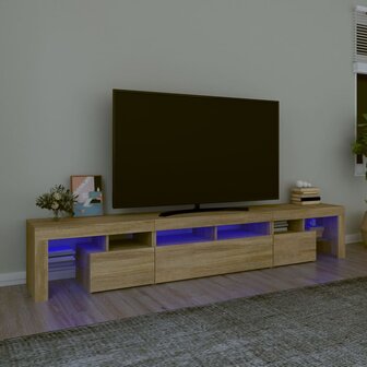 Tv-meubel met LED-verlichting 230x36,5x40cm sonoma eikenkleurig 1