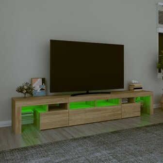 Tv-meubel met LED-verlichting 230x36,5x40cm sonoma eikenkleurig 4