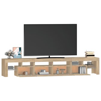 Tv-meubel met LED-verlichting 230x36,5x40cm sonoma eikenkleurig 6