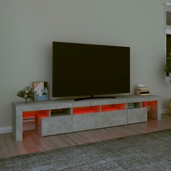 Tv-meubel met LED-verlichting 230x36,5x40 cm betongrijs 5