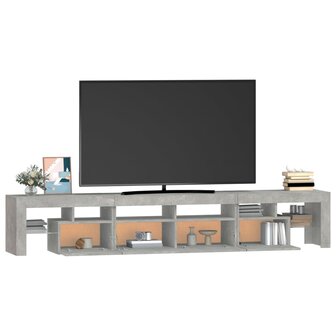 Tv-meubel met LED-verlichting 230x36,5x40 cm betongrijs 6