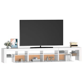 Tv-meubel met LED-verlichting 230x36,5x40 cm hoogglans wit 6