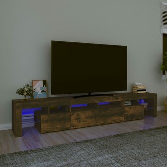 Tv-meubel LED-verlichting 230x36,5x40 cm gerookt eikenkleurig 1