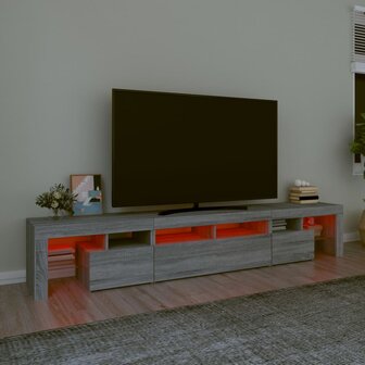 Tv-meubel met LED-verlichting 230x36,5x40 cm grijs sonoma eiken 5