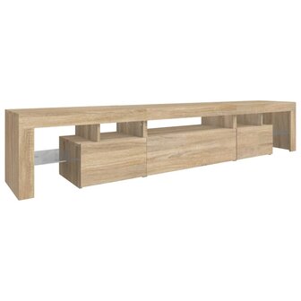 Tv-meubel met LED-verlichting 215x36,5x40cm sonoma eikenkleurig 7