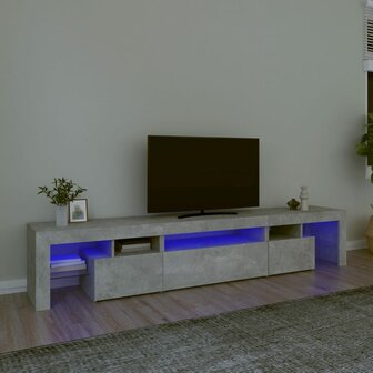 Tv-meubel met LED-verlichting 215x36,5x40 cm betongrijs 1