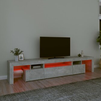 Tv-meubel met LED-verlichting 215x36,5x40 cm betongrijs 5