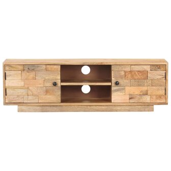 Tv-meubel 116x30x35 cm massief mangohout 3