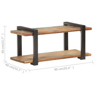 Tv-meubel 90x40x40 cm massief gerecycled hout 6