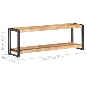 Tv-meubel 120x30x40 cm ruw mangohout 6