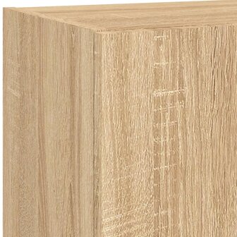 4-delige Tv-wandmeubelset met LED bewerkt hout sonoma eiken 12