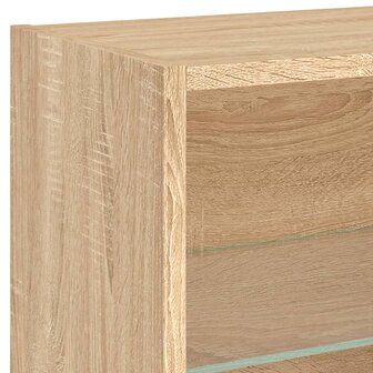 5-delige Tv-wandmeubelset met LED bewerkt hout sonoma eiken 12