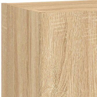 5-delige Tv-wandmeubelset met LED bewerkt hout sonoma eiken 11