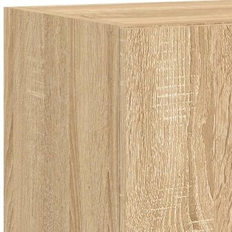 4-delige Tv-wandmeubelset met LED bewerkt hout sonoma eiken 11