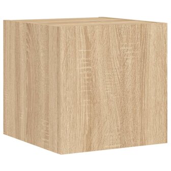 5-delige Tv-wandmeubelset met LED bewerkt hout sonoma eiken 10