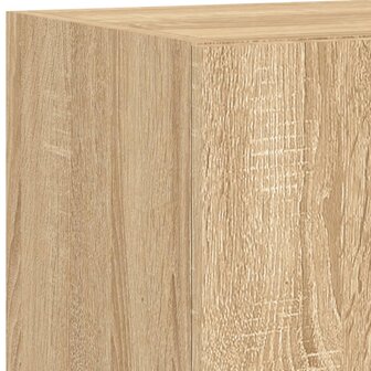 6-delige Tv-wandmeubelset met LED bewerkt hout sonoma eiken 11