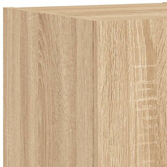 4-delige Tv-wandmeubelset met LED bewerkt hout sonoma eiken 10