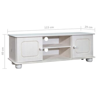 Tv-meubel 115x29x40 cm massief grenenhout 6