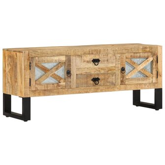 Tv-meubel 110x30x45 cm ruw mangohout 1