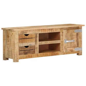 Tv-meubel 110x30x40 cm ruw mangohout 11