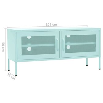 Tv-meubel 105x35x50 cm staal mintkleurig 9