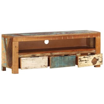 Tv-meubel 110x30x40 cm massief gerecycled hout 3