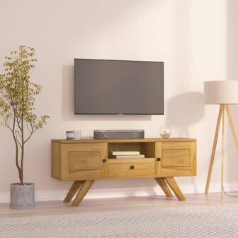 Tv-meubel 110x30x50 cm massief teakhout 1