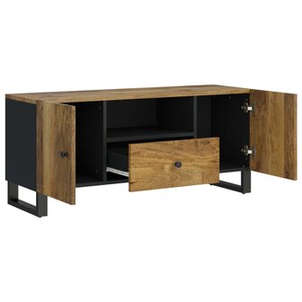 Tv-meubel 105x33,5x46 cm massief mangohout en bewerkt hout 3