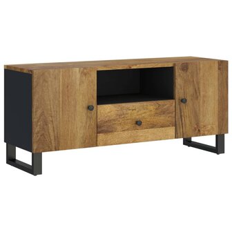 Tv-meubel 105x33,5x46 cm massief mangohout en bewerkt hout 10