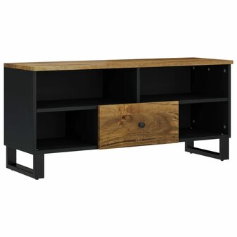 Tv-meubel 100x33x46 cm massief mangohout en bewerkt hout 2