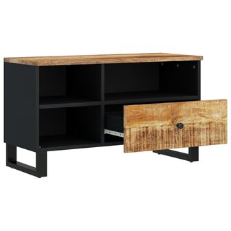 Tv-meubel 80x33x46 cm massief mangohout en bewerkt hout 3