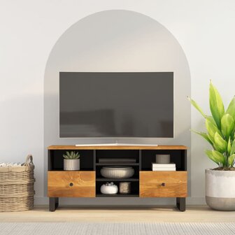 Tv-meubel 100x33x46 cm massief mangohout en bewerkt hout 1