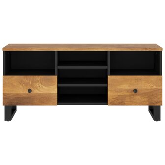 Tv-meubel 100x33x46 cm massief mangohout en bewerkt hout 4