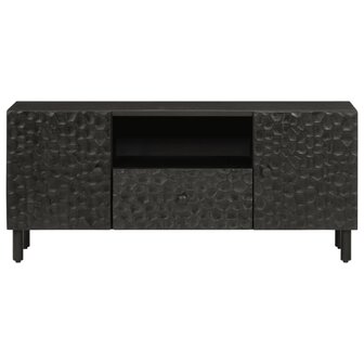 Tv-meubel 105x33x46 cm massief mangohout zwart 3