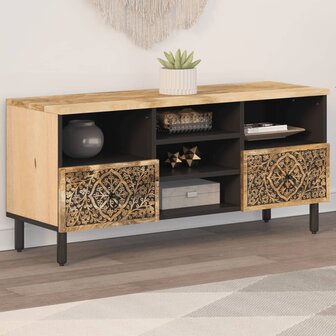 Tv-meubel 100x33x46 cm massief mangohout 1