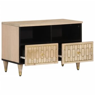 Tv-meubel 70x33x46 cm massief mangohout 2