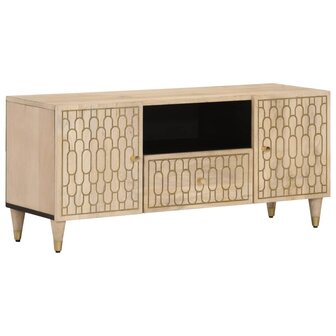 Tv-meubel 105x33x46cm massief mangohout 1