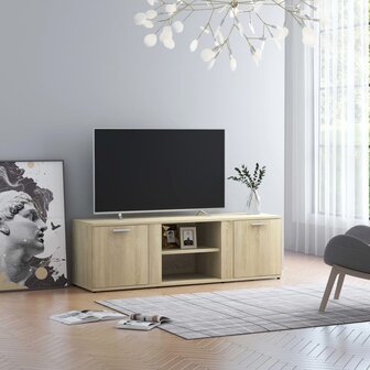 Tv-meubel 120x34x37 cm bewerkt hout sonoma eikenkleurig 1