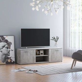 Tv-meubel 120x34x37 cm bewerkt hout betongrijs 1