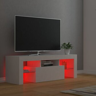 Tv-meubel met LED-verlichting 120x35x40 cm wit 10