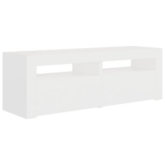 Tv-meubel met LED-verlichting 120x35x40 cm wit 7